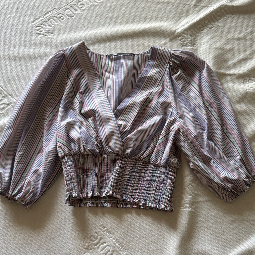 Zara Multicolor Striped Blouse